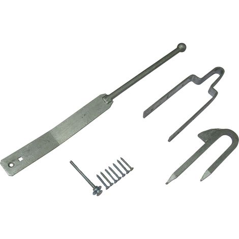 Field Gate Spring Fastener Set (Galvanised Staple Latch Catch Fixing Kit)