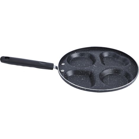 Multifunktionale Bratpfanne mit 4 Mulden, antihaftbeschichtete Frühstückspfanne, 24,5 cm Küchenutensil (1/5)