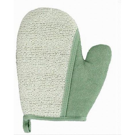Cleafe - Guanto Doccia Bagno Esfoliante Per La Cura Pulizia Pelle Corpo 21cm Verde 79662 - (1/2)