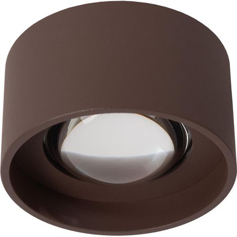 Projecteur de plafond Lenz Ø 11 cm brun rouille IP54 - 33805/08/97 (1/3)