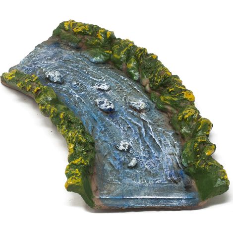 Base Ruscello Curva Sinistra Fiume Componibile Presepe con Acqua 86657 (1/4)