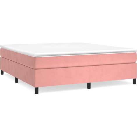 Maison Exclusive - Boxspringbettgestell Rosa 200x200 cm Samt