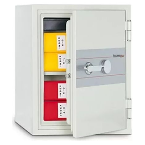 TECHNOFIRE - Armoire ignifuge pour papier protection 1h à clé à double panneton, 2 pênes, 25 L, 41,4x35,2x43,3