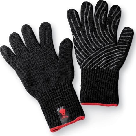 Gants de Barbecue Premium 1 Paire Noir avec Picots en Silicone