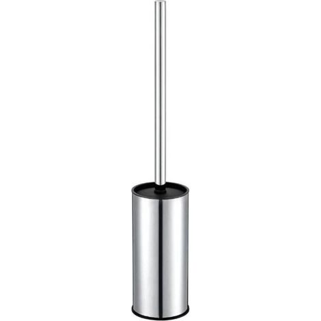 UlisemPorte-Brosse WC en Acier Inoxydable Chromé Rond sur Pied pour Salle de Bain (chromé) (1/4)