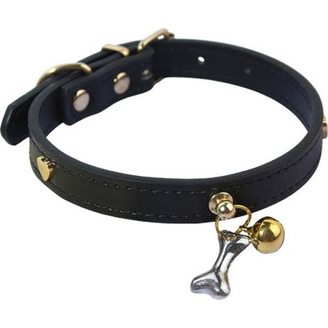 Collar para mascotas, Collar para gatos, Negro, 1,3 cm  30 cm, Adecuado para perros o gatos con una circunferencia de cuello de 22 cm a 27 cm (1/2)