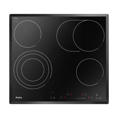 Amica Plaque de cuisson intégrée noire 4 zones céramique