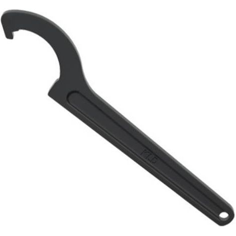 Adjustable spanner, serrated pin spanner, for serrated nuts, sizes 28 to 32 mm, head thickness 5 mm, open-end spanner