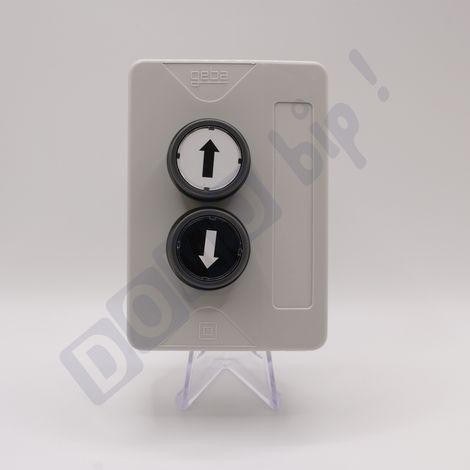 GEBA KDT 2V V2 - Bouton poussoir filaire pour portails ou porte motorisée - NO 250V - 2 boutons - IP65 - Boîtier ABS - Réf. 200.2102.A1 (1/4)