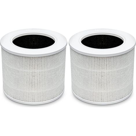 Filtre de rechange HEPA 3 en 1 pour purificateur d'air, mini-filtre RF à charbon actif haute efficacité, blanc, lot de 2 (1/5)
