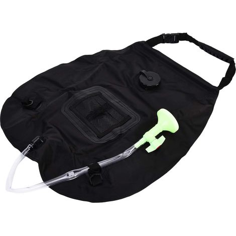 Sac solaire de douche 20L noir pour camping户外自驾, chauffage portable sac de stockage d'eau pour douche野外 (1/5)
