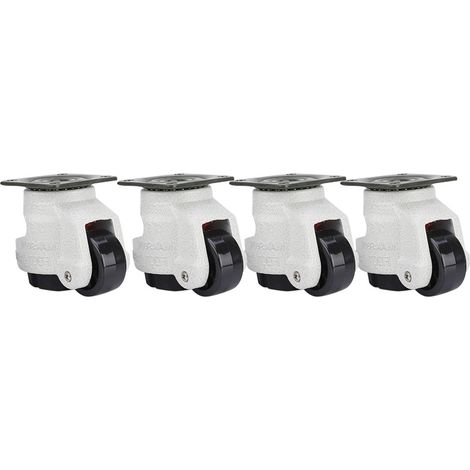 roulettes pivotantes rétractables de 3,8 cm (1,5 po) pour machines industrielles, capacité de charge de 100 kg (220 lb). (1/5)