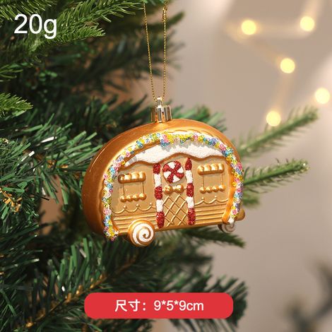 Vergoldeter Weihnachtsschmuck aus Kunststoff, hochwertiger Weihnachtsbaumschmuck mit Cartoon-Motiven, Partydekoration, Fensterdekoration.