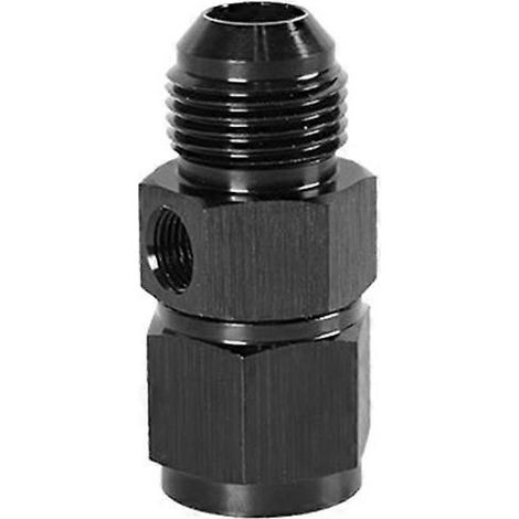 AN4 AN6 AN8 AN10 AN12 1/8 NPT Schwenkbarer Manometeranschlussadapter für Sensor - AN6 auf NPT18, Schwarz, Schwenkbarer Anschluss für Manometer, Anschluss für Manometer, Standardgewinde.