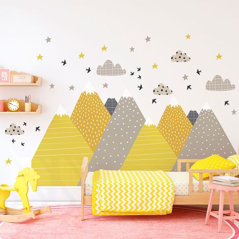 Stickers enfant montagnes scandinaves faridka 80 x 120 cm (1/5)