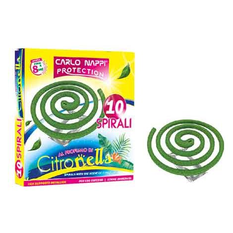 SPIRALI AL PROFUMO DI CITRONELLA Conf. 10 pezzi