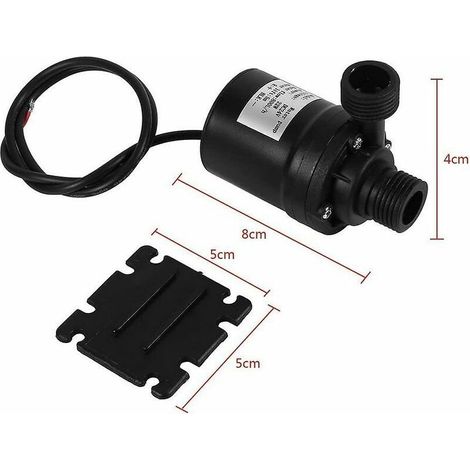 800l/h 22w G 1/2 '' Dc 24v Pompe À Eau Submersible Pour Fontaines Aquarium Étang Piscine Étang (1/2)