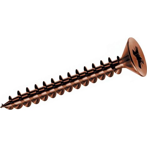 Viti per Truciolare Testa Piana TSP CR Bronzate 3,5 x 30 mm confezione 500 pz