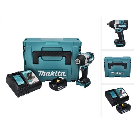 Llave de impacto sin cable Makita DTW 700 RF1J 18 V 700 Nm 1/2" XPT Brushless + 1x batería recargable 3,0 Ah + cargador + Makpac