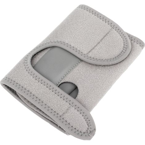 Poignet gauche argenté, attelle de sport respirante réglable avec plaque d'acier renforcée en PU, soutien pour poignet. (1/5)