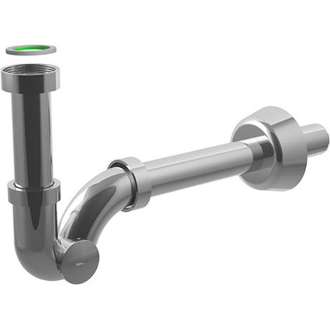 Sifone scarico a S senza piletta Bonomini 1 1/4 bagno tubi lavandino (1/5)