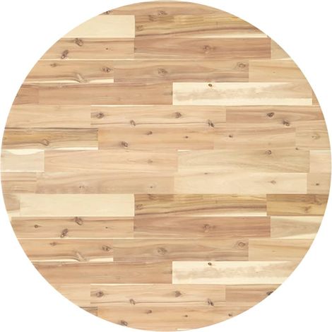 Dessus de table Dessus de bureau Plateau de table rond Ø80x4 cm bois massif d'acacia
