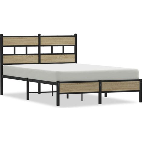 Estructura de cama sin colchón madera roble Sonoma 120x200 cm vidaXL (1/5)
