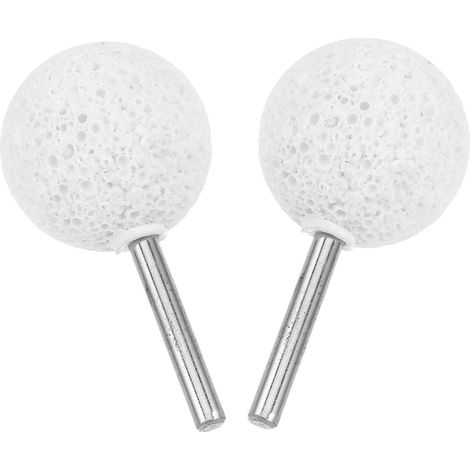 Tête de Meulage 2pcs en Corindon Blanc et Acier, Compatible Universellement pour Réparation de Pneus Automobiles Voyages sur Route (1/5)