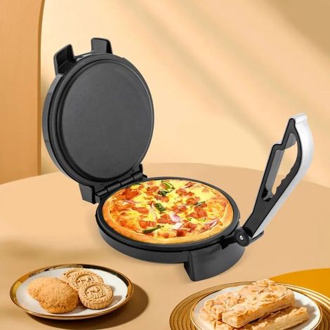 Presse tortilla électrique, grille-pain et crêpière 1200 watts, acier inoxydable, température réglable