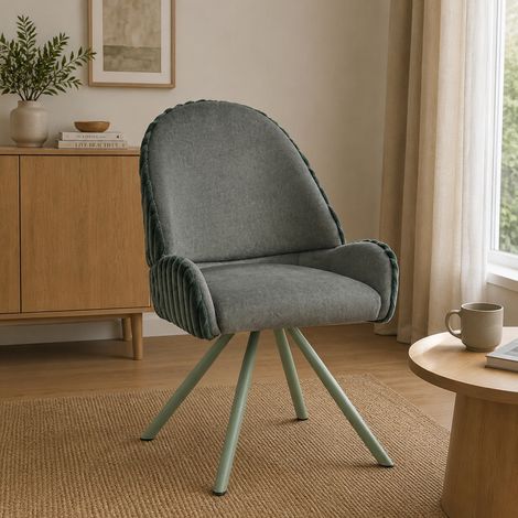 Sedia Kinna, 2 Sedie, Imbottito, Materiale Struttura in Tessuto, Verde (1/3)