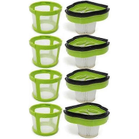 Paquete de 4 filtros HEPA + 4 marcos de filtro de malla de repuesto para aspiradora de mano Bissell Pet Hair Eraser SZRH AF (1/4)