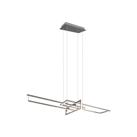 Suspension LED moderne géométrique nickel mat 34W ZENITRA Trio (1/4)