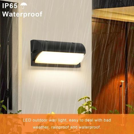LED-Außenwandleuchte, 18 W, moderne Außenwandleuchte, IP65 wasserdichte Aluminium-Wandleuchte für Gartenwege und Flure, 3000 K warmweißes Licht (1/4)