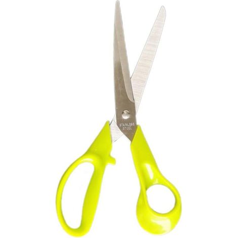 Ciseaux en acier inoxydable, outil de coupe multifonction, poignées en plastique, ciseaux pour matelassage, fabrication de cartes, découpe d'emballage (vert) (1/5)