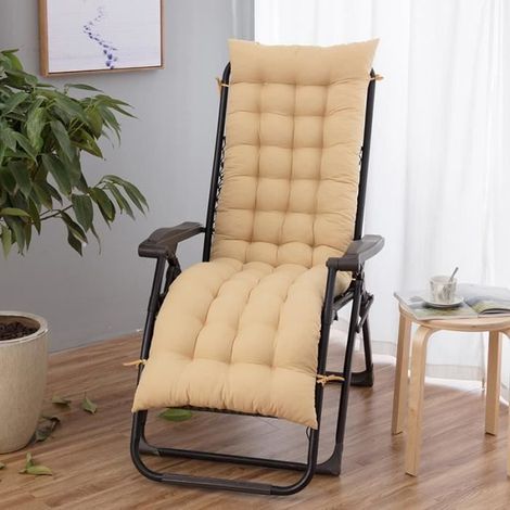 Matelas Coussin pour Bain de Soleil Chaise Longue, Coussin Chaise Longue Jardin Extérieur Doux Pliable,160 48cm, G (1/4)