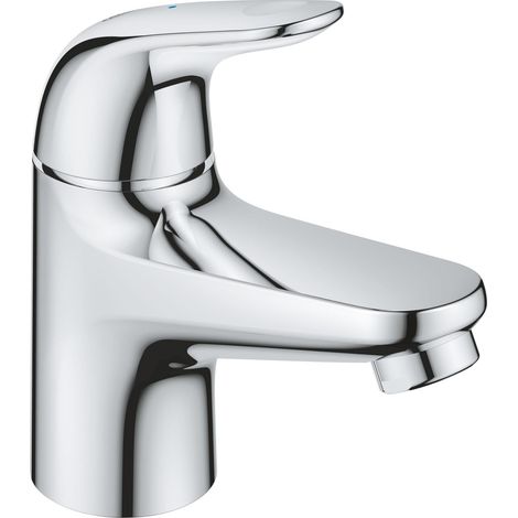 Robinet Monofluide, Alimentation en eau froide uniquement, Mitigeur Lave-mains, Economie d'Eau, Taille XS, Chromé, 20617001 (1/3)