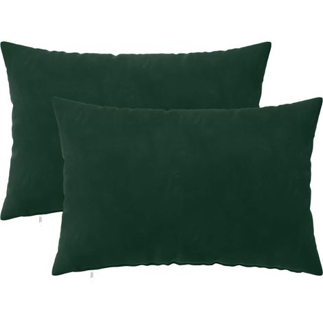 vidaXL Funda de almohada 2 pcs HEERLEN Verde oscuro 30 x 50 cm (1/2)