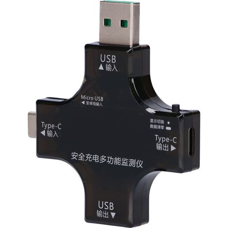 Testeur USB Power PD Bluetooth, mesureur de capacité batterie, voltmètre ampèremètre numérique avec écran, détecteur de tension courant pour chargeur portable (1/5)