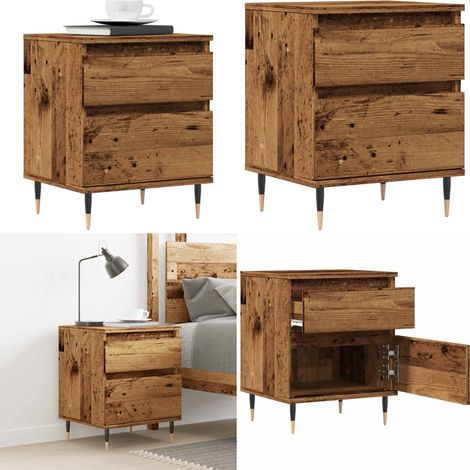 vidaXL Nachttisch Altholz-Optik 40x35x50 cm Holzwerkstoff (1/5)