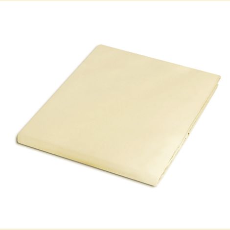 Spannbettlaken aus Baumwolle, 200 x 220 cm, Satin, 100 % Baumwolle, cremefarben (1/5)