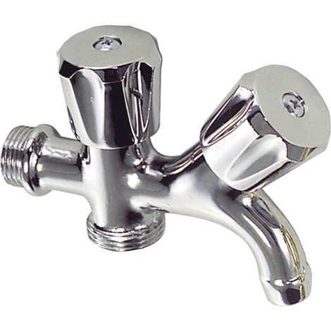 Robinet double pour machine à laver 1/2"