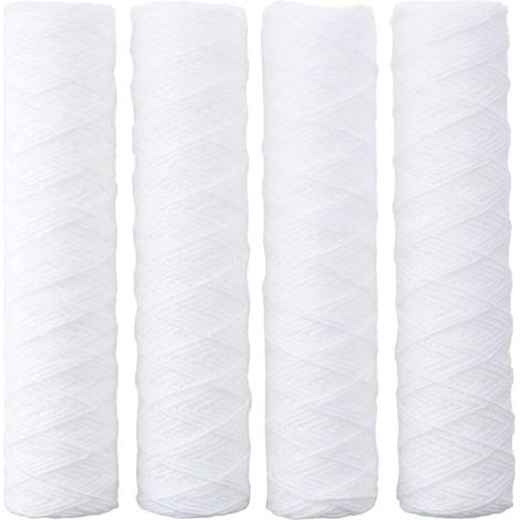 Lot de 4 filtres d'enroulement en PP, noyau en coton, filtre de sécurité pour machine de nettoyage des roulements