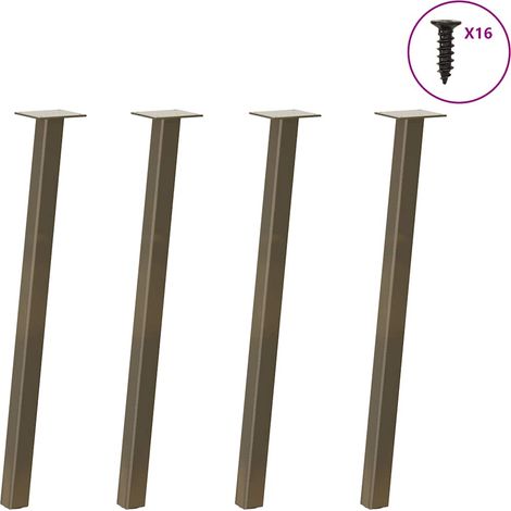 Konsolentischbeine 4 Stk. Naturstahl 72 cm Stahl