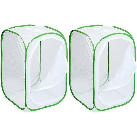 Terrarium à papillons pliable (2 x 15,7 x 15,7 x 23,6 pouces) - Cages d'habitat pour insectes et papillons dans des récipients en verre. (1/5)