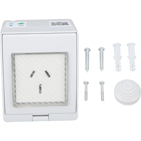 Prise Wifi 240V Ip55 Salle de Bain Prise Abs Prise de Courant Extérieure Étanche Pc Abs 100 Smart Résistant aux Éclaboussures Wifi Salle de Bains Sous-Sol Balcon Extérieur pour.