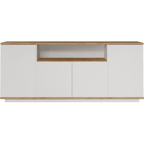 Holzbuffet "FR15" - 180 x 44 x 75 cm - Atlantikkiefer Weiß