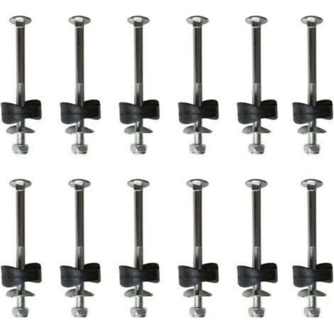 Lot de 12 entretoises de trampoline avec vis pour fixer le trampoline - Accessoires de rechange pour trampoline--