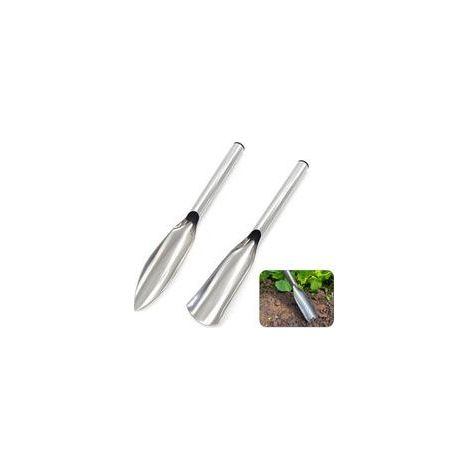 Ensemble d'outils de jardinage pour creuser et rempoter : pelle de jardin en acier inoxydable, tamis à terre et accessoires de transport. (1/5)