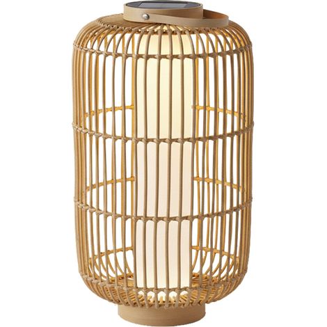 Lanterne solaire MARIEL Marron Rotin 31x31x H60cm (1/5)