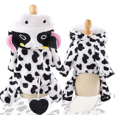 Weiche, warme Hundebekleidung für Hunde: Overalls, Fleece-Hundemäntel, Jacken, Hundepyjamas, Chihuahua-Kleidung, Outfit, Haustierkleidung, Schwarz-Weiß (1/5)